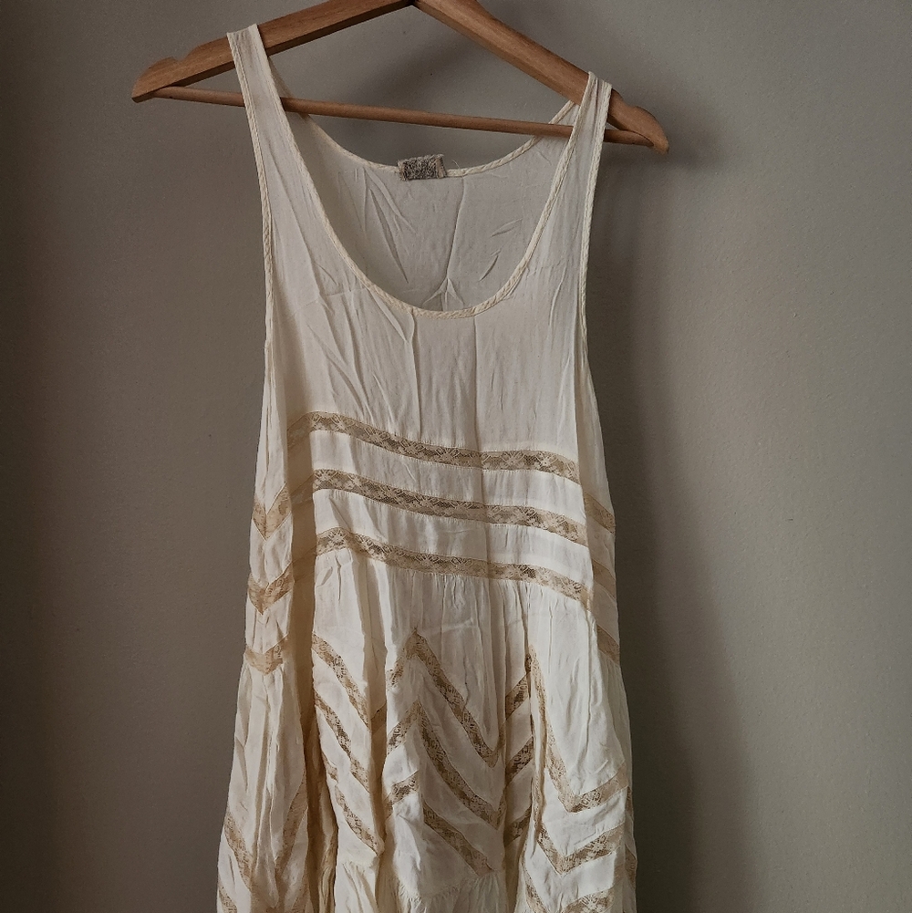 Free People | Voile & Lace Trapeze Slip Dress Size Small